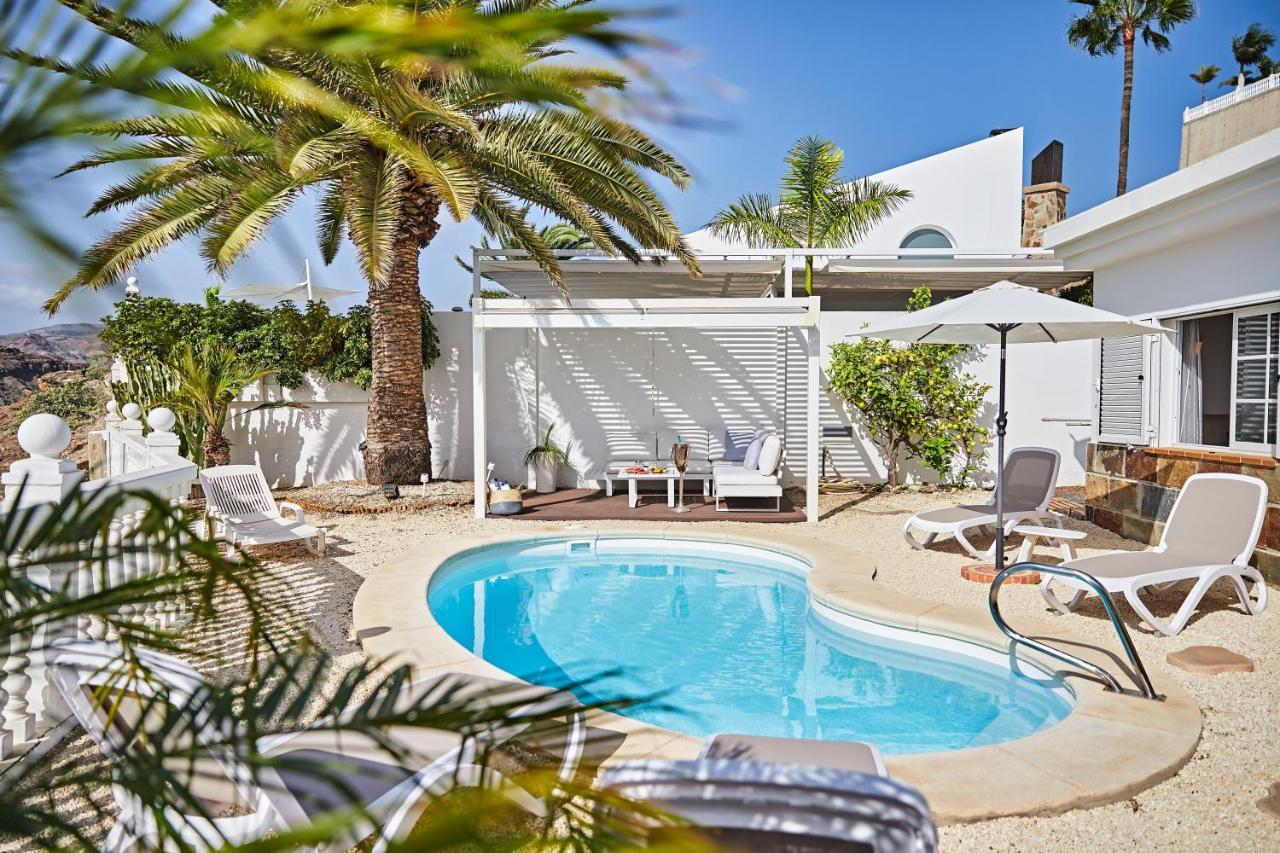 Stunning Villa With Breathtaking Ocean View Mogán エクステリア 写真